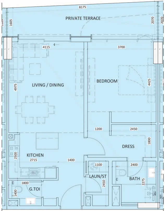 1 bedroom layout