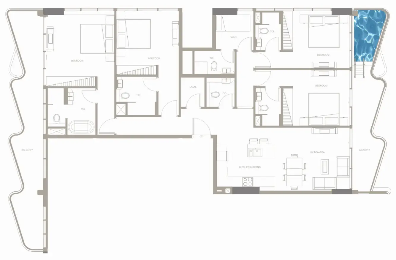 4 bedroom layout