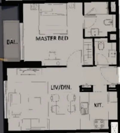 1 bedroom layout