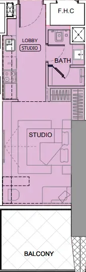 0 bedroom layout