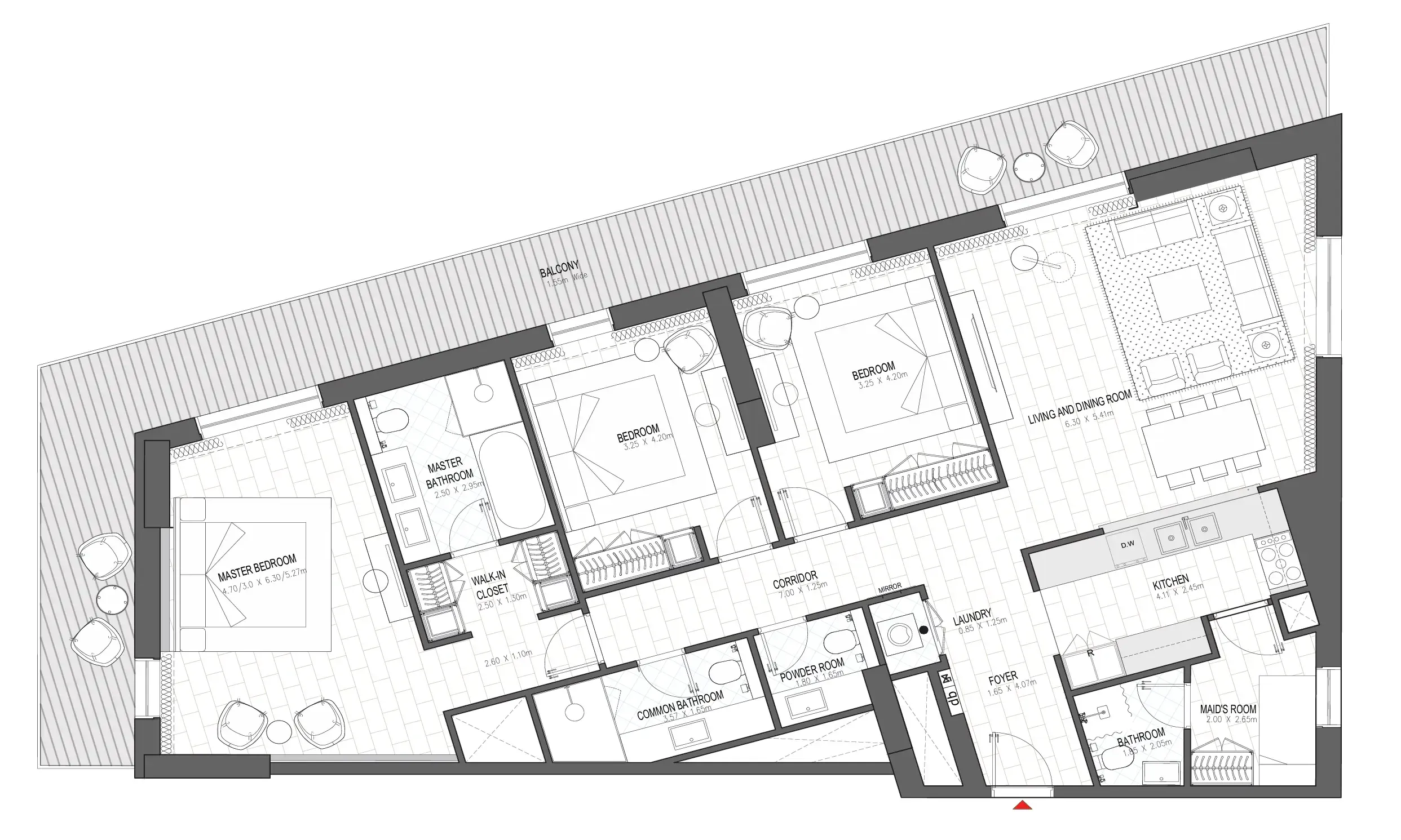 3 bedroom layout