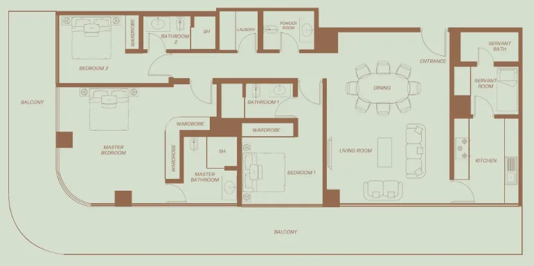 3 bedroom layout