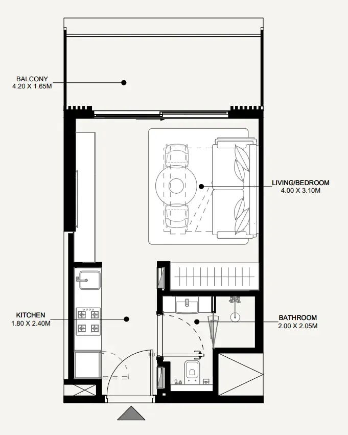 0 bedroom layout