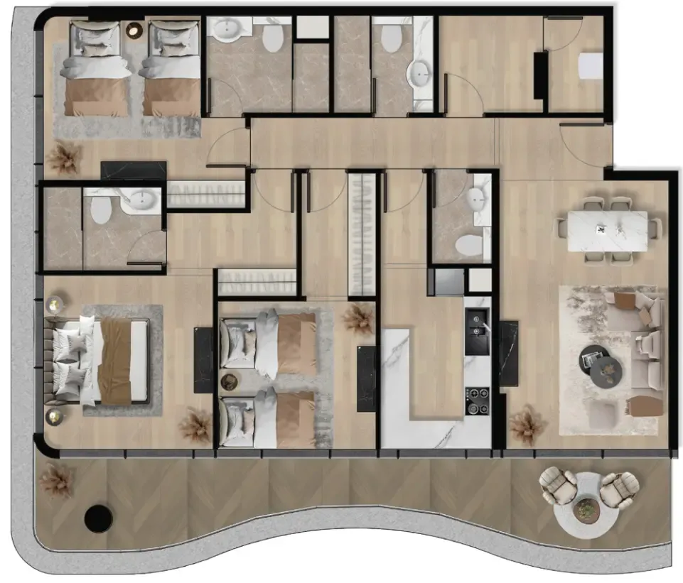 3 bedroom layout