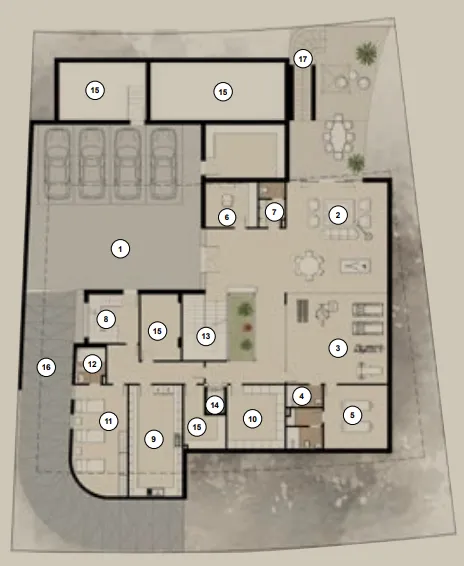 6 bedroom layout