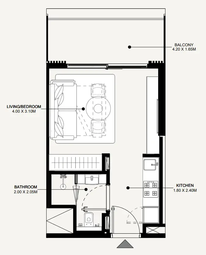 0 bedroom layout