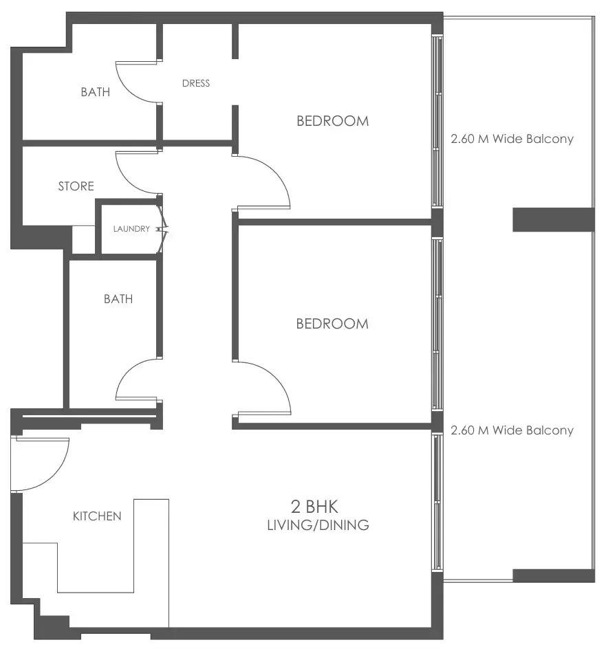 2 bedroom layout