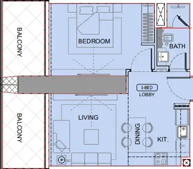 1 bedroom layout