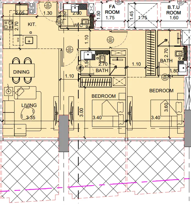 2 bedroom layout