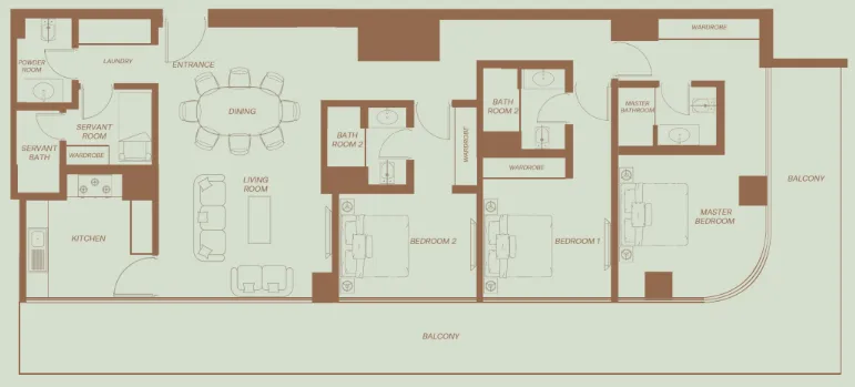 3 bedroom layout