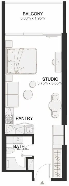0 bedroom layout