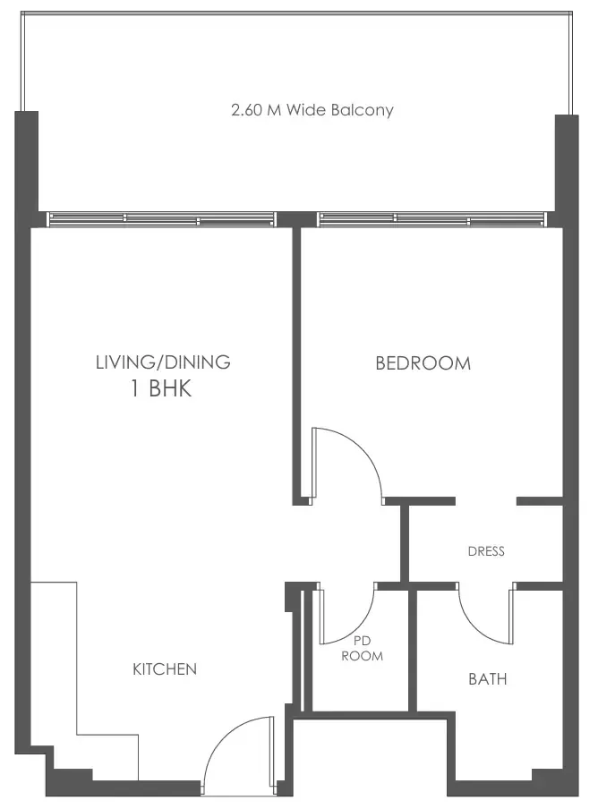 1 bedroom layout