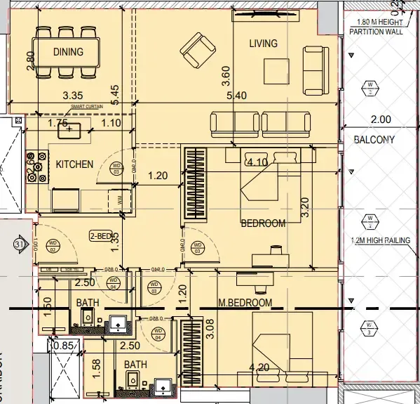 2 bedroom layout