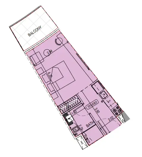 0 bedroom layout