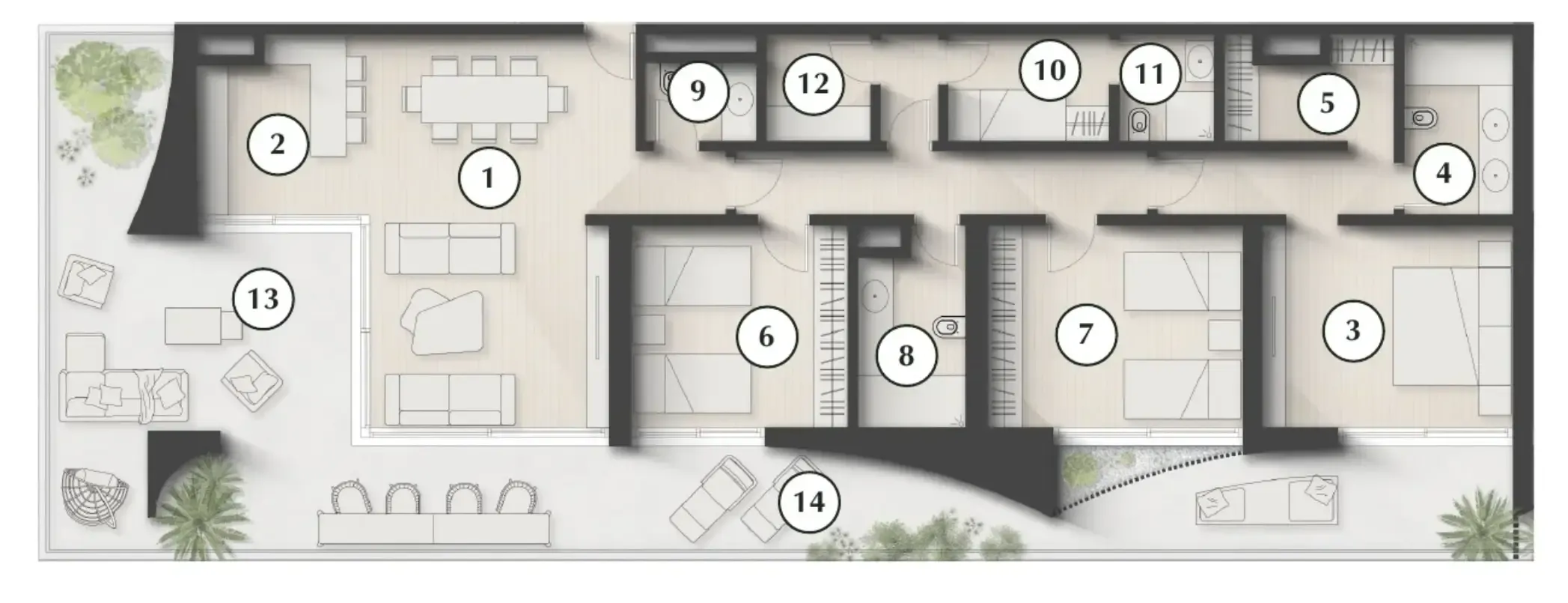 3 bedroom layout