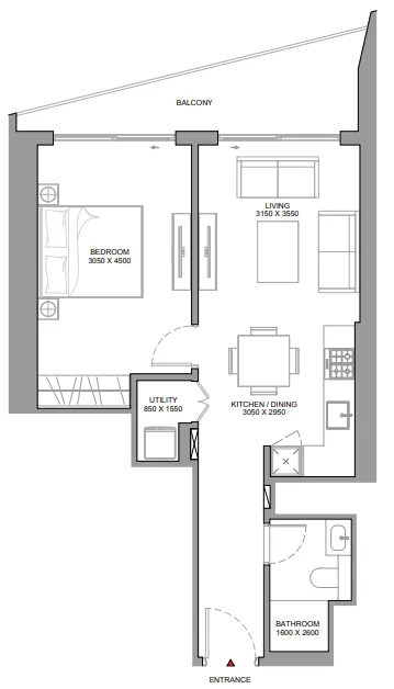 1 bedroom layout