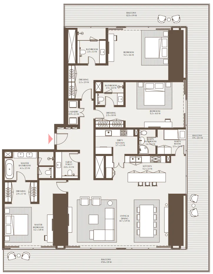 3 bedroom layout