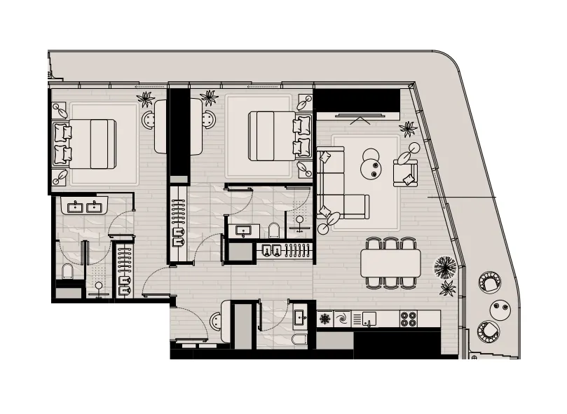2 bedroom layout