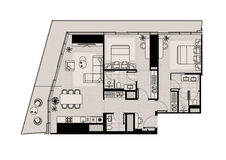 2 bedroom layout