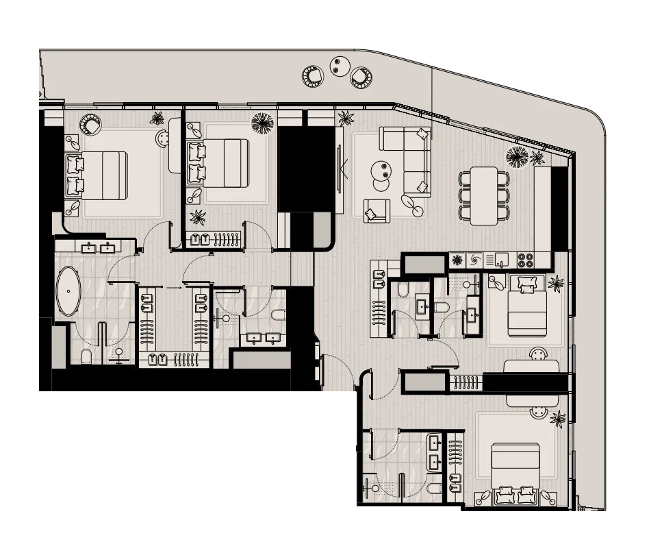 4 bedroom layout
