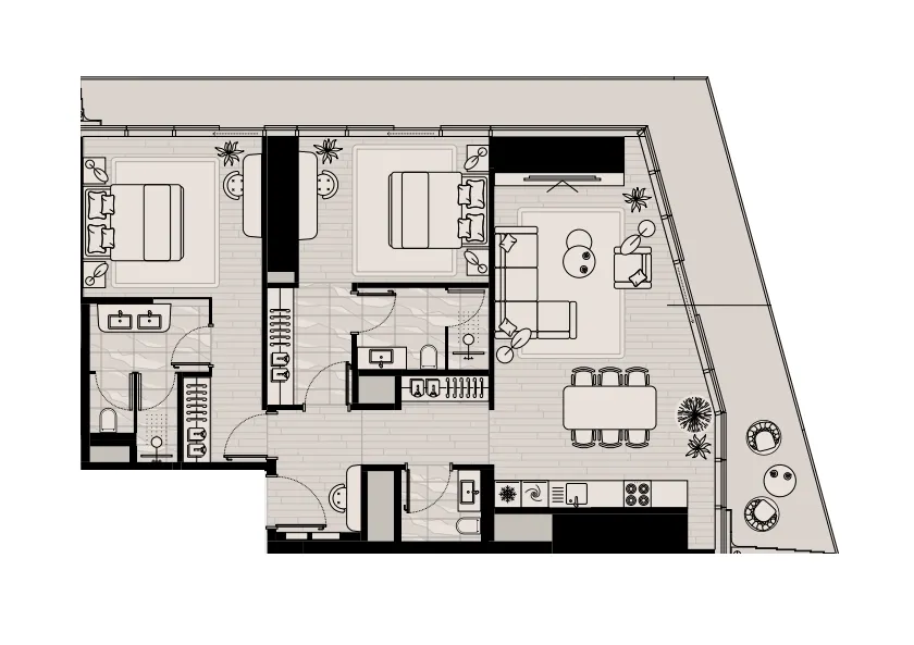 2 bedroom layout