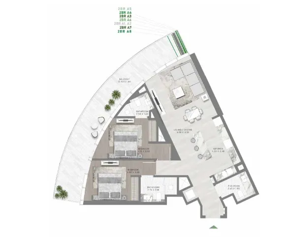 2 bedroom layout