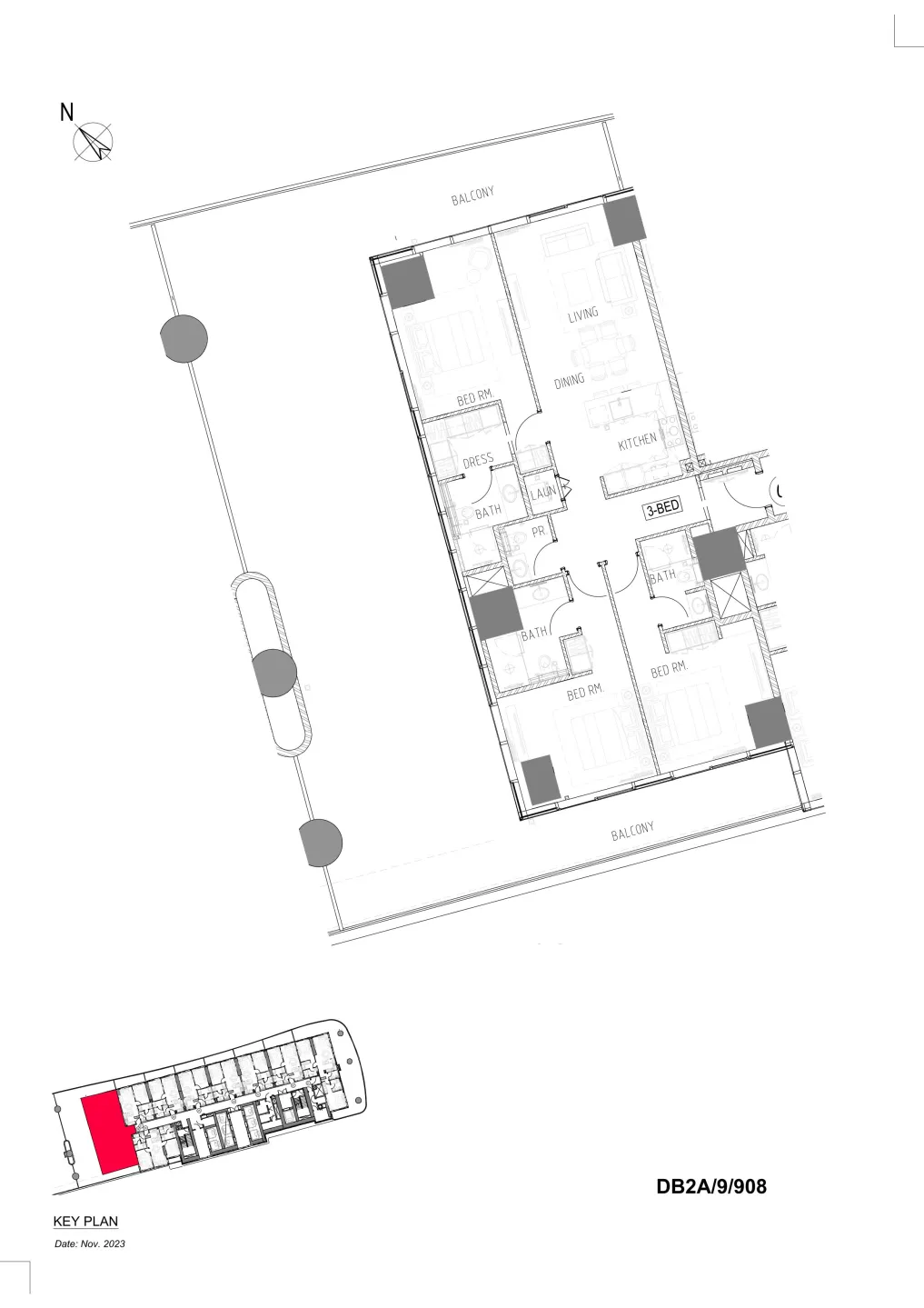 3 bedroom layout
