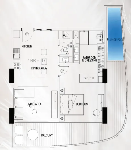 1 bedroom layout
