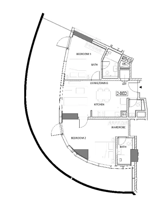 2 bedroom layout