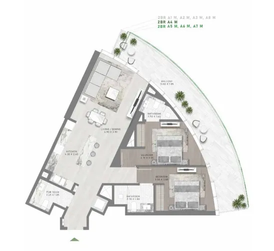 2 bedroom layout