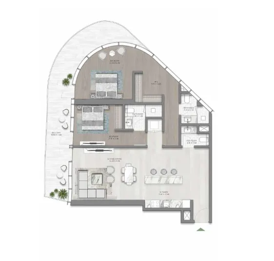 2 bedroom layout