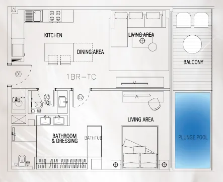 1 bedroom layout