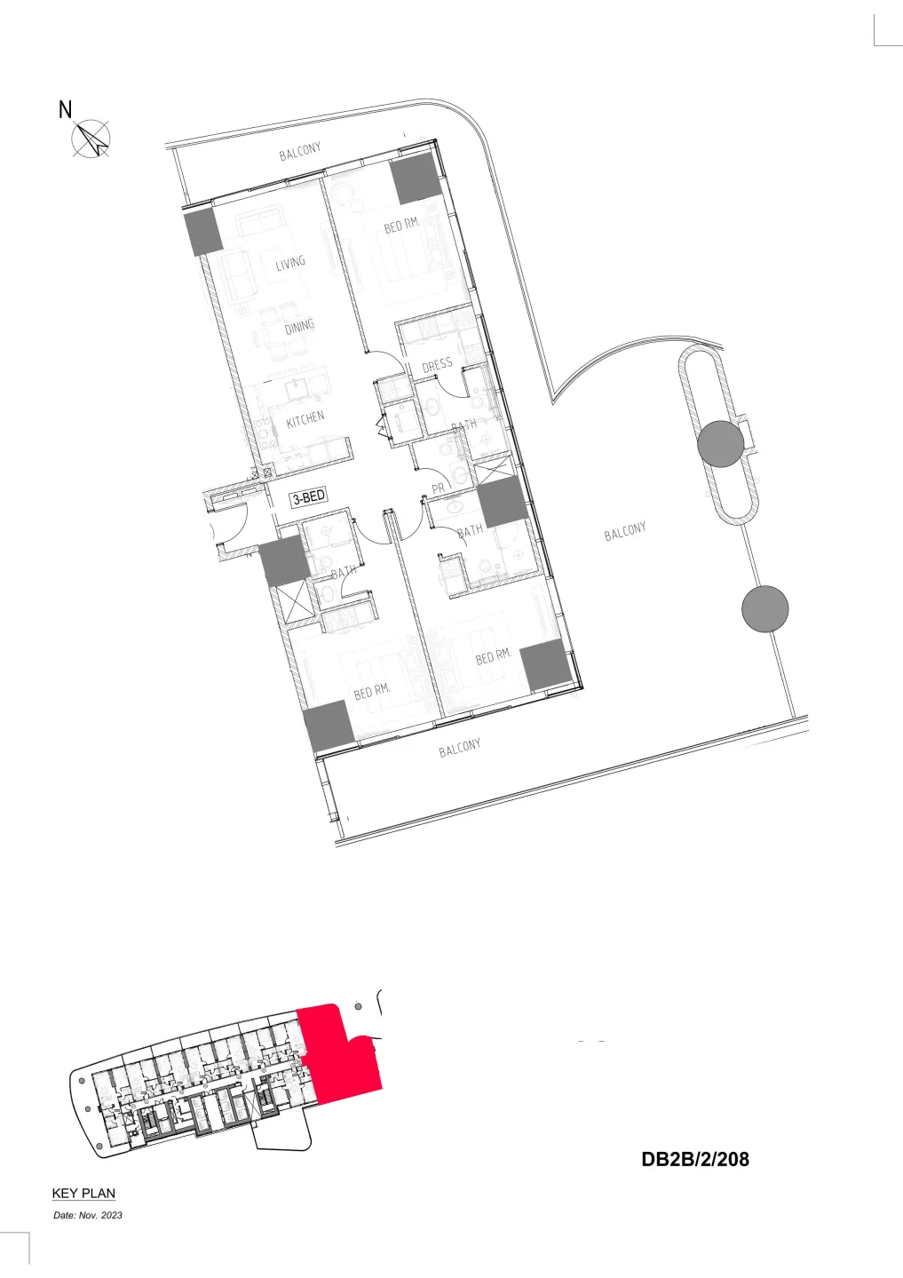 3 bedroom layout