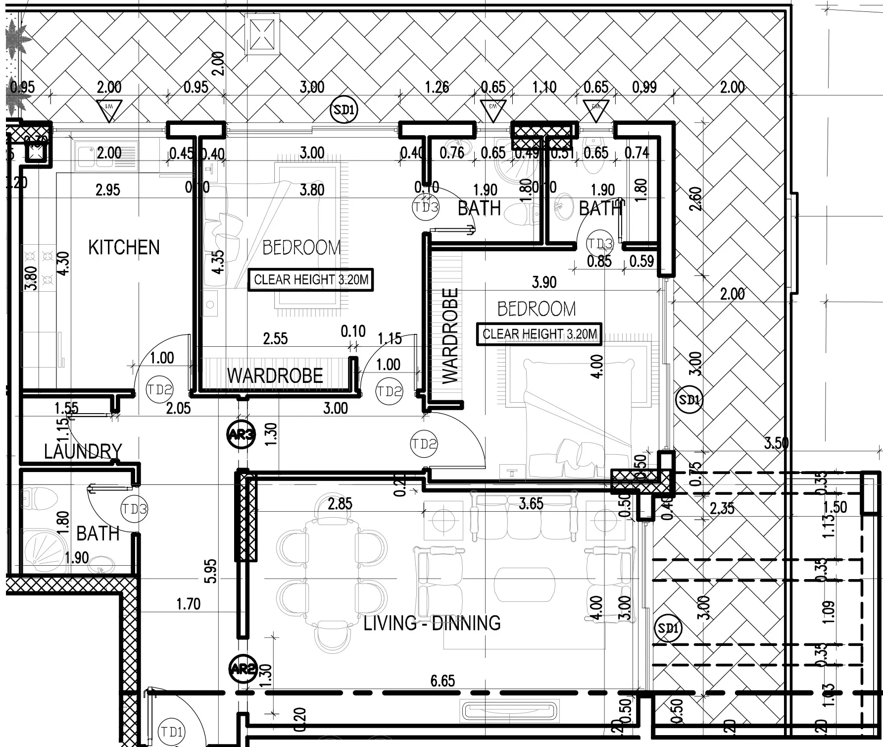 2 bedroom layout