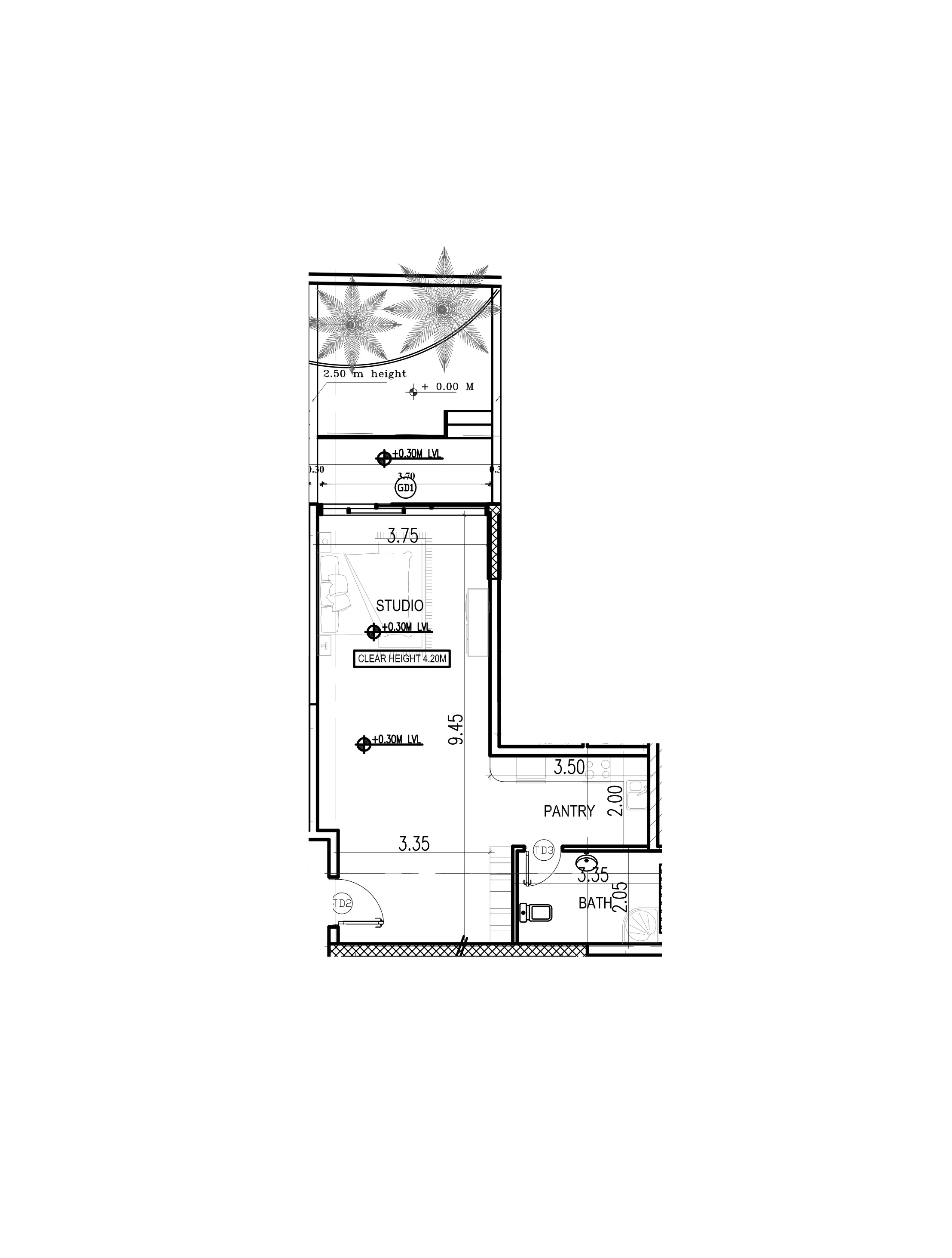 0 bedroom layout