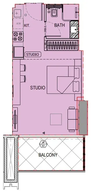 0 bedroom layout