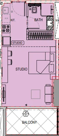 0 bedroom layout