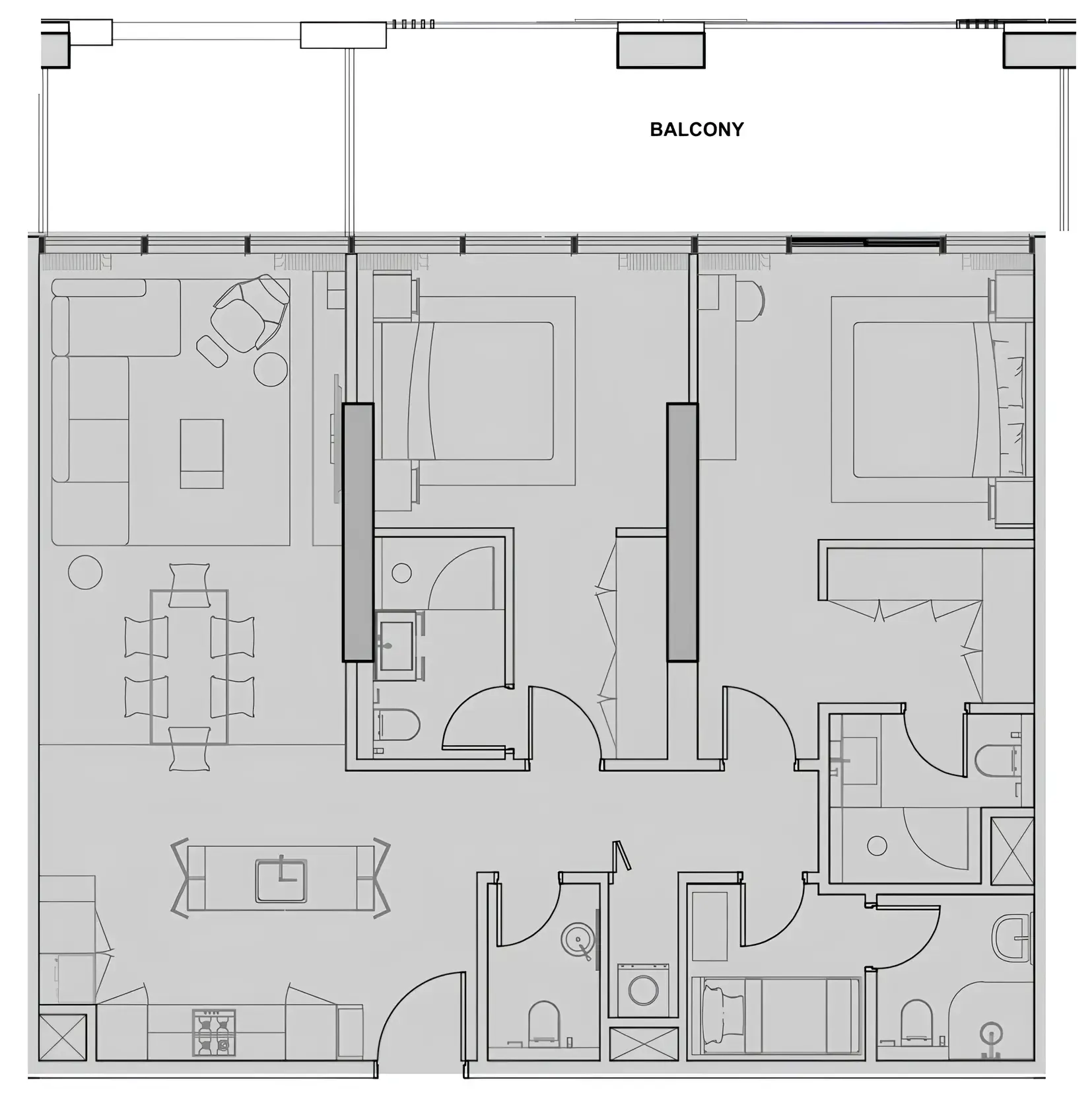 2 bedroom layout