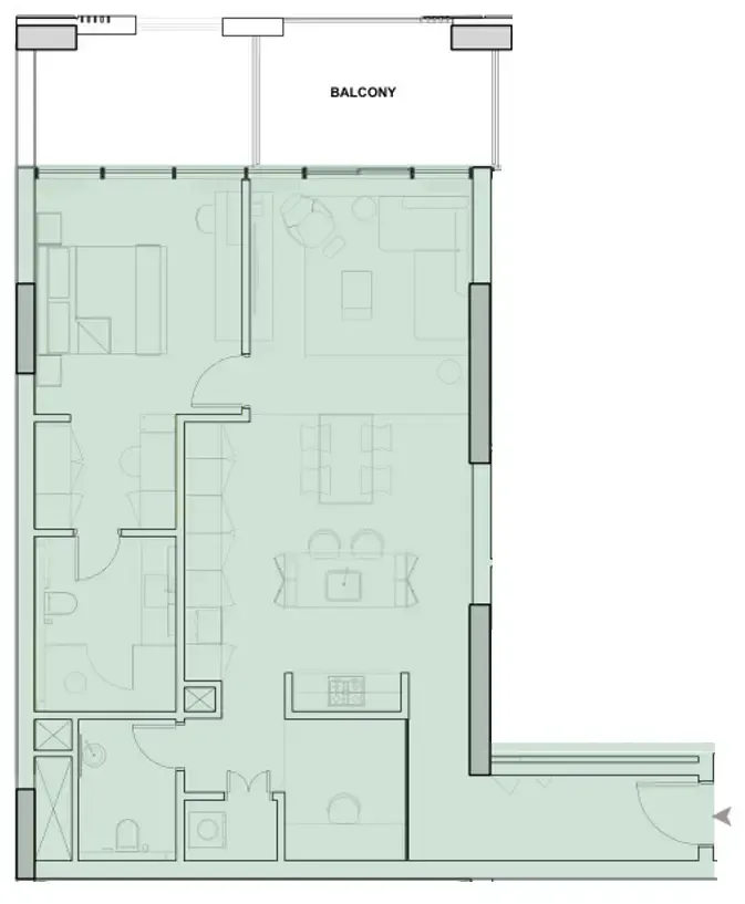 1 bedroom layout