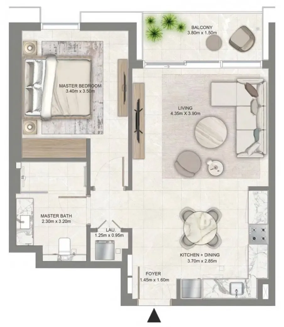1 bedroom layout