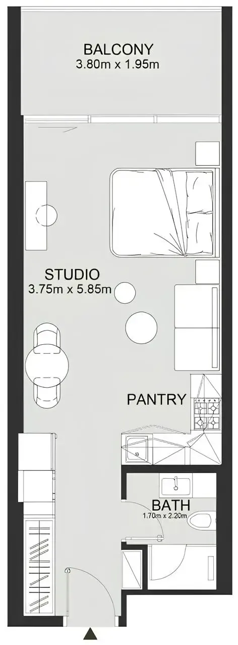 0 bedroom layout
