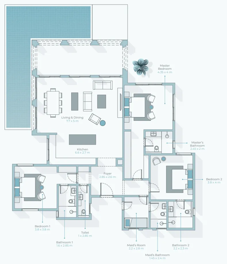 3 bedroom layout